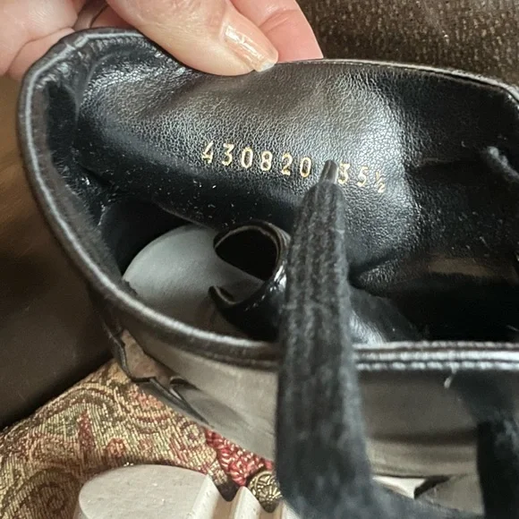 Stella McCartney Vegetarian Leather Patterned Lace-Up Boots Size 5.5 - Picture 8 of 14